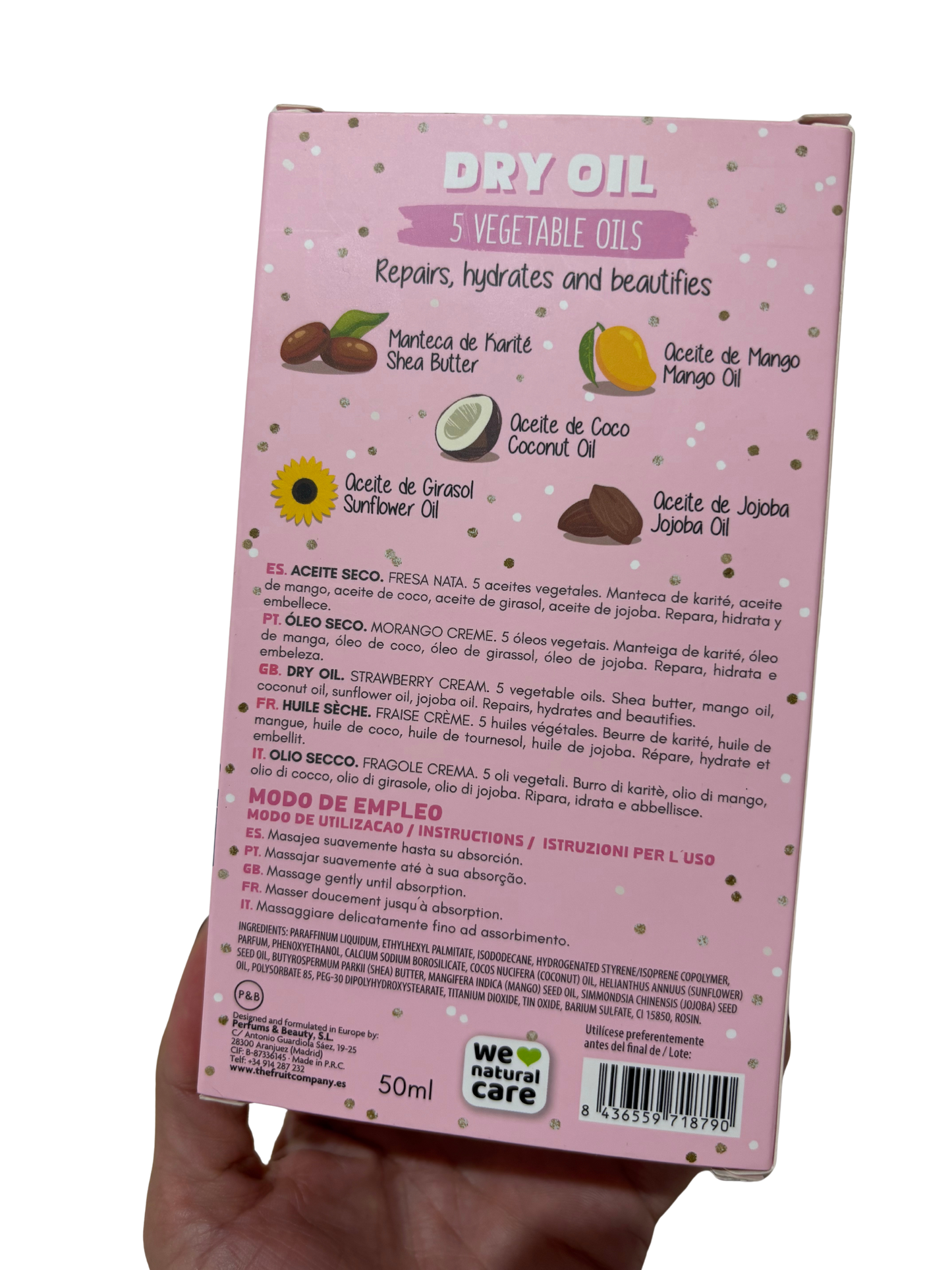 Aceite seco Fresa y Nata