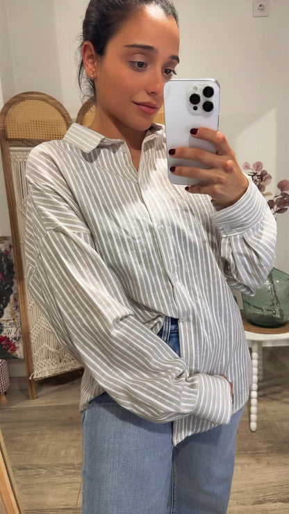 Camisa Rayas Oversize