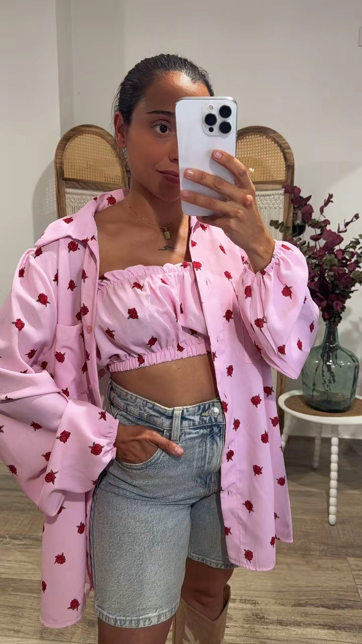 Camisa Rosas