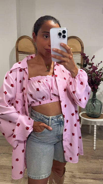 Camisa Rosas