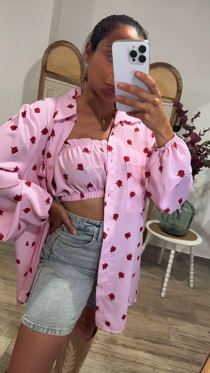Camisa Rosas