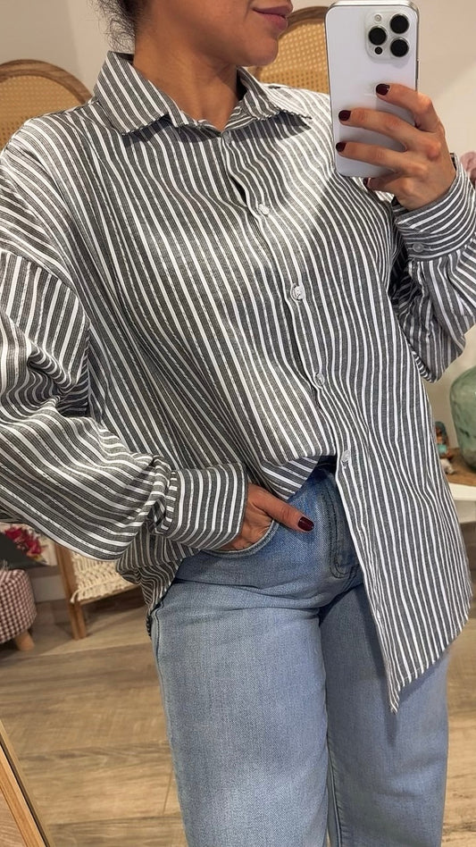 Camisa Rayas Oversize