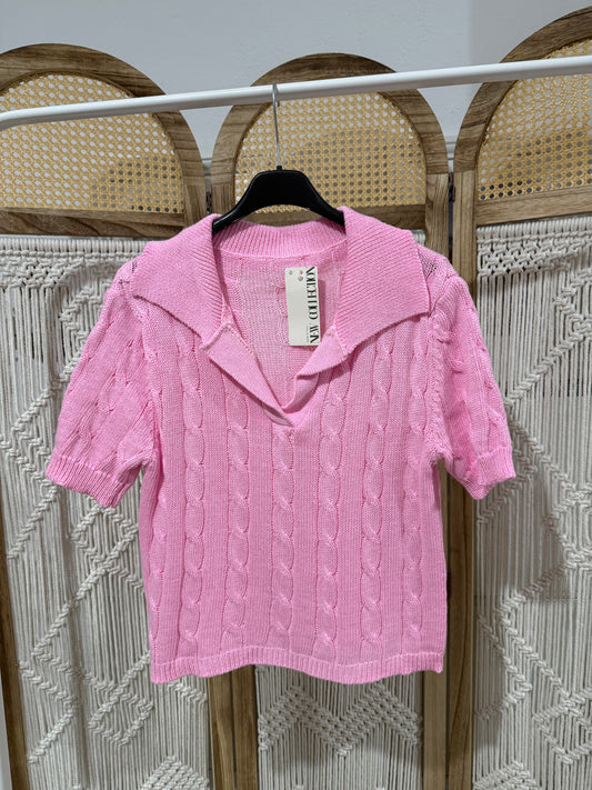 Polo Hilo Rosa